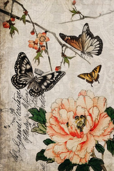 BUTTERFLY FLORAL ROCYCLED DECOUPAGE TISSUE PAPER
