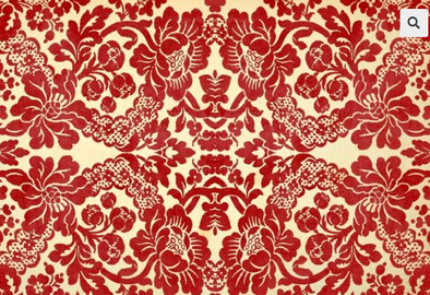RED DAMASK ROCYCLED DECOUPAGE TISSUE PAPER