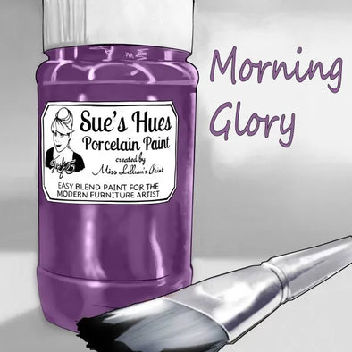 Sue's Hues Porcelain Paint: Morning Glory (light Blue, Purple, Periwinkle) | Chalk & Clay Paint |