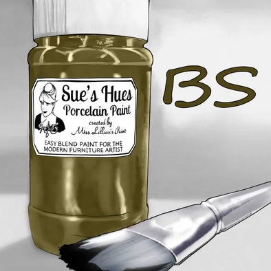 Sue's Hues Porcelain Paint: BS (green, brown) | Chalk & Clay Paint|