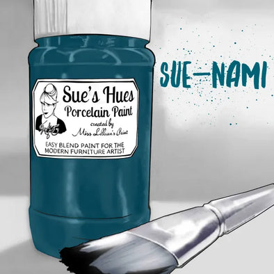 Sue's Hues Porcelain Paint: Sue-Nami (green/blue) | Chalk & Clay Paint |