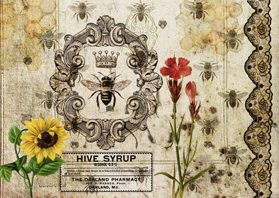 DECOUPAGE QUEEN DECOUPAGE PAPER - HIVE SYRUP 0112
