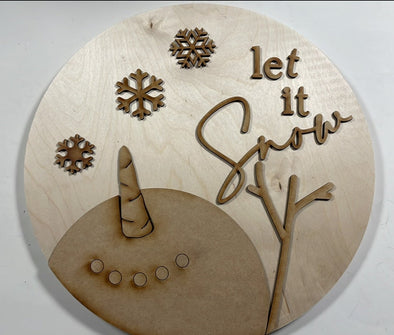 GLOWFORGE SANTA CUT OUT FOR 18 inch rounds
