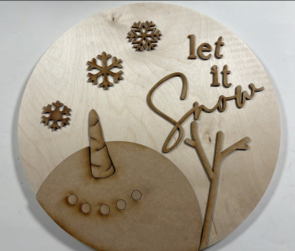 GLOWFORGE SANTA CUT OUT FOR 18 inch rounds