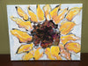 2020 February 7th ABSTRACT SUNFLOWER PAINT POUR TRAY