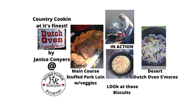 2021-April 3rd - Dutch Oven Cooking Class Was $57.00 but STORM SPECIAL $50.00